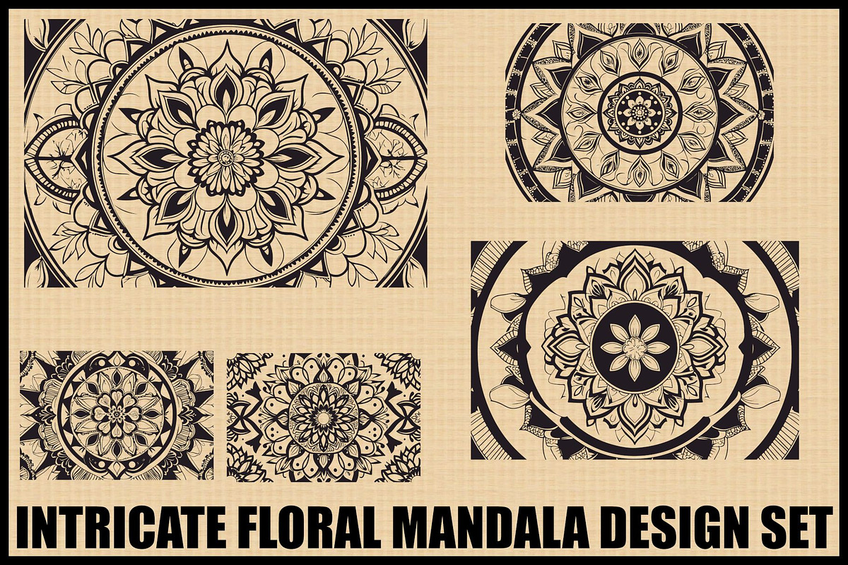 Floral Mandala Vector Bundle, an Illustration by jahid234 (Photo 1 of 7)