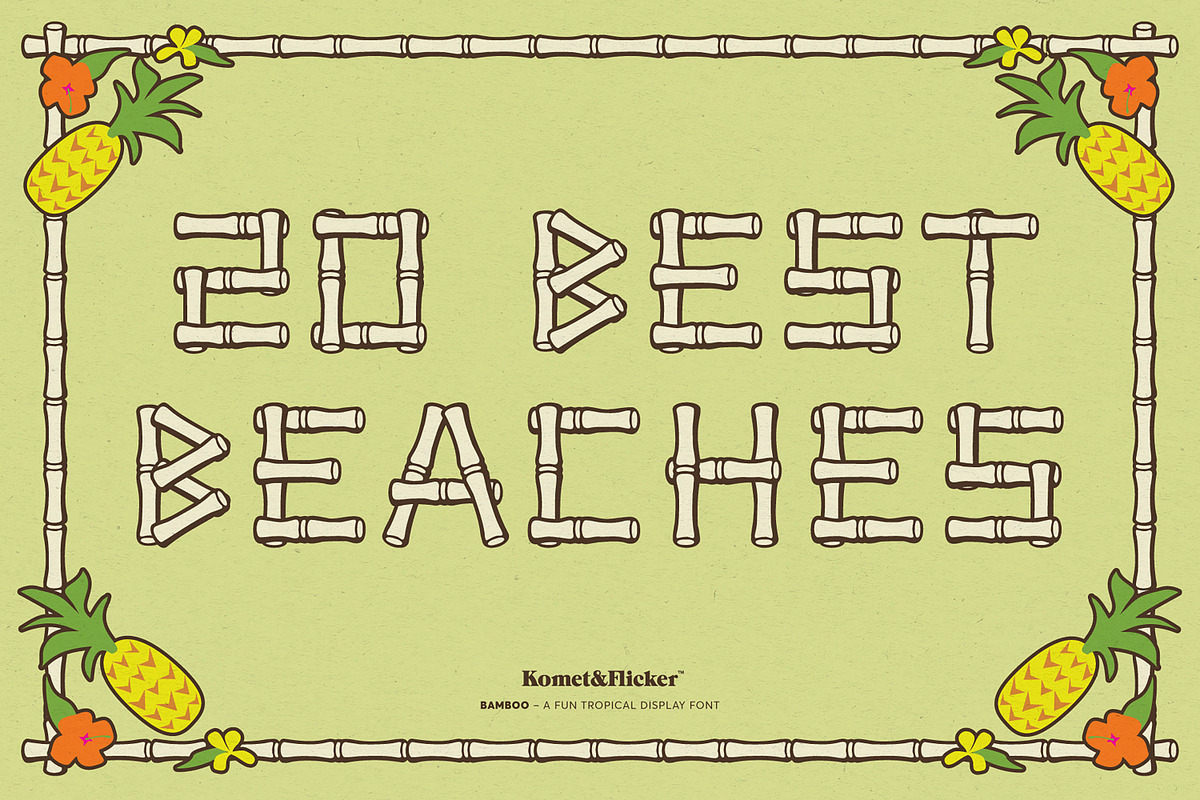 Bamboo - A Fun Tropical Display Font, a Sans Serif Font by Komet & Flicker (Photo 7 of 9)
