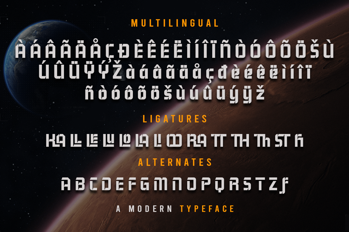 KelraStar - A Futuristic Typeface, a Sans Serif Font by Meizzaluna Design (Photo 5 of 10)