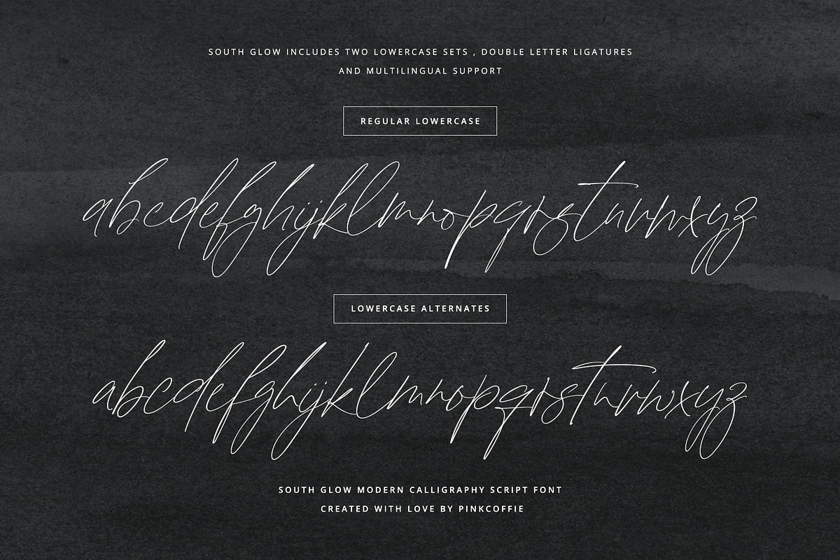 South Glow | Casual Chic Calligraphy, a Script Font by Pink Coffie (Photo 14 of 16)