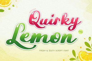 Quirky Lemon - Playful Script Font, a Script Font by AnningArts