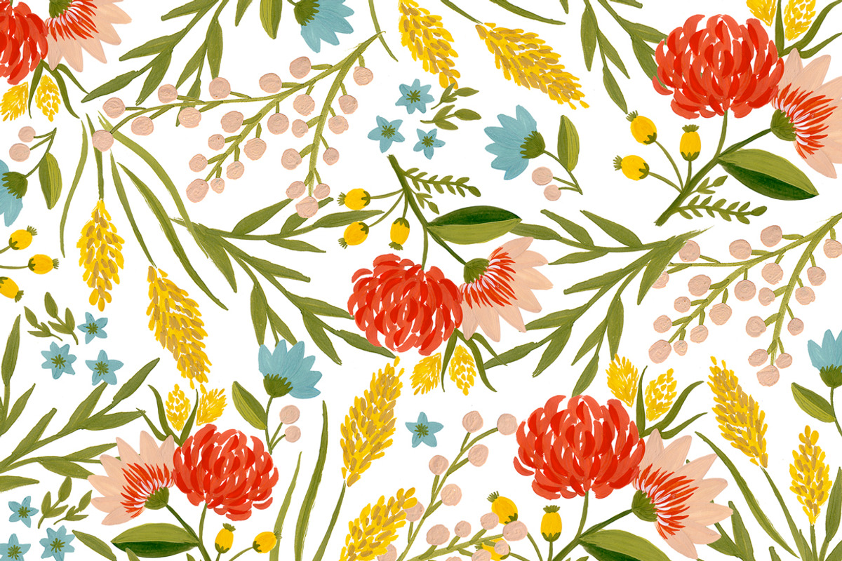 Summer Flowers Illustration, a Decorative Illustration by AnzhelikaGerman (Photo 1 of 6)