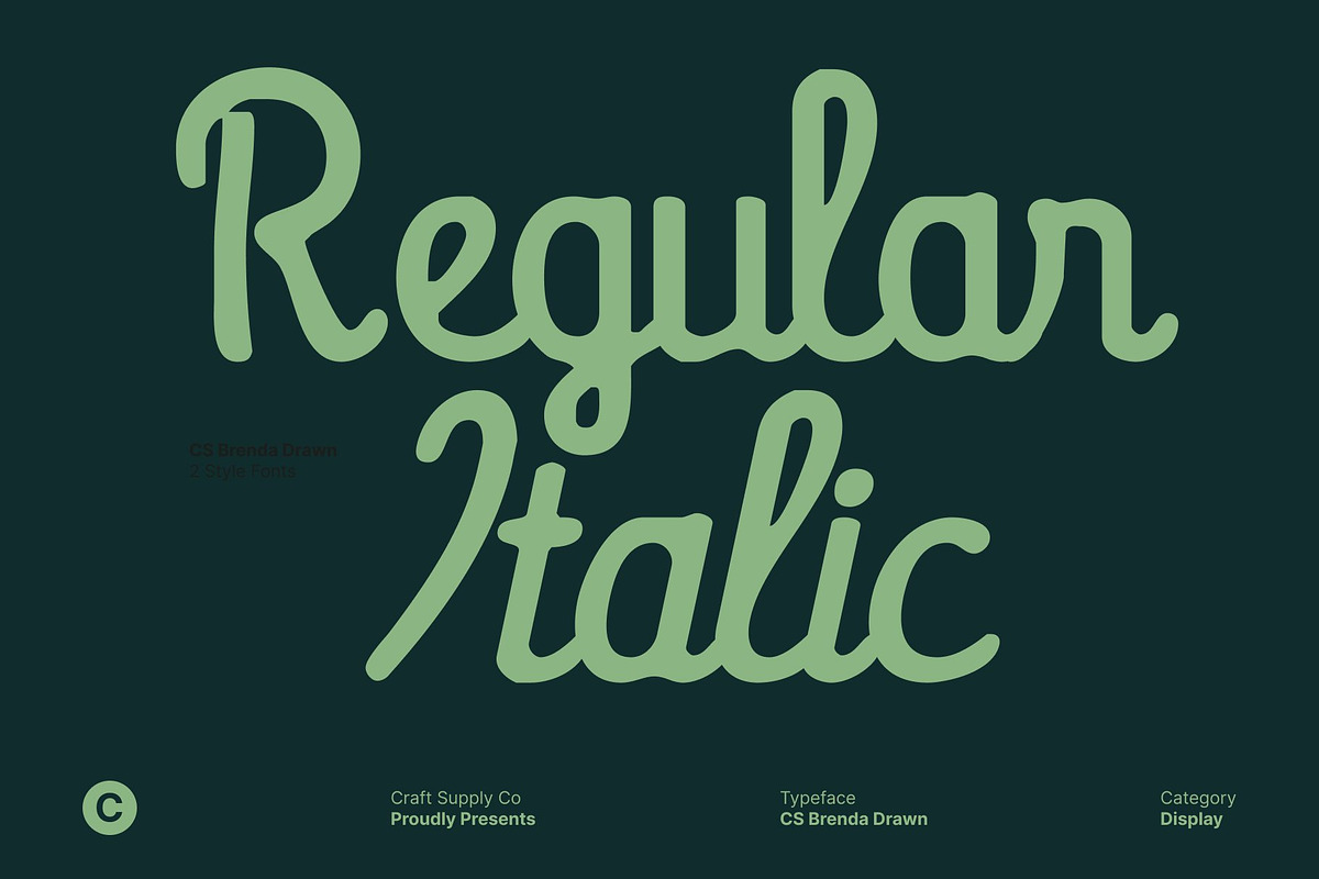 CS Brenda Drawn, a Script Font by Craft Supply Co. (Photo 2 of 8)