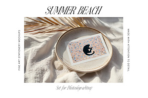 SUMMER BEACH Stationery Card Mockups