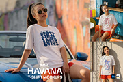 Havana T-Shirt Mockups, an Apparel Mockup by Dikarte.Store (Thumbnail 1 of 9)