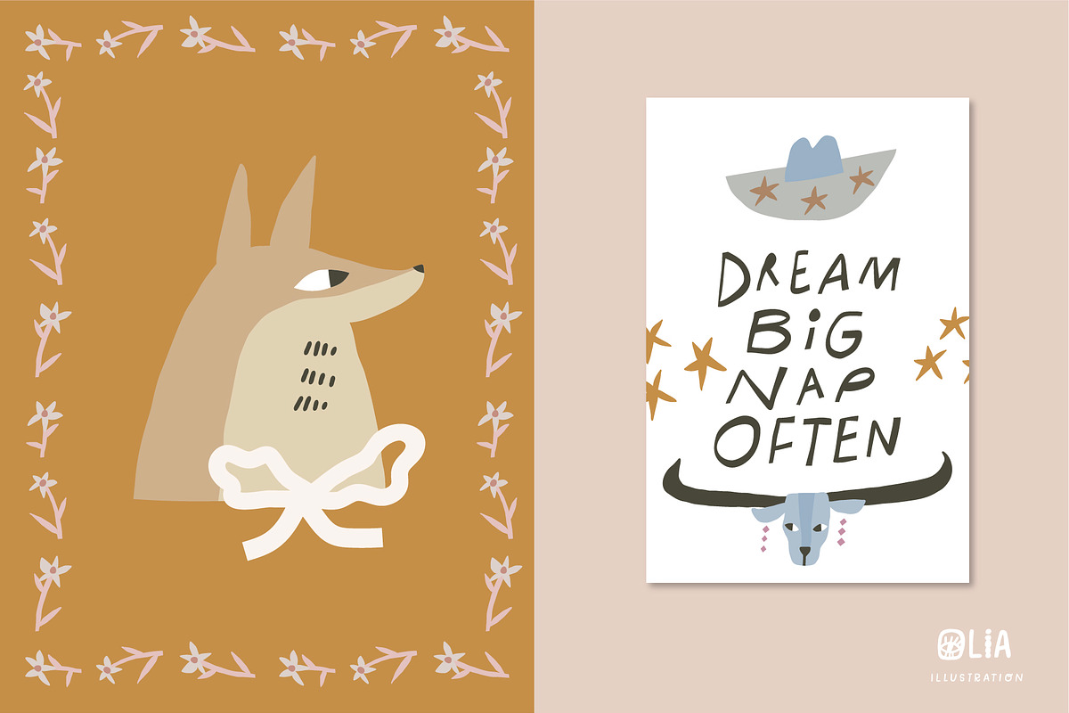 Western Nursery Poster Creator, an Animal Illustration by Olia (Photo 13 of 19)