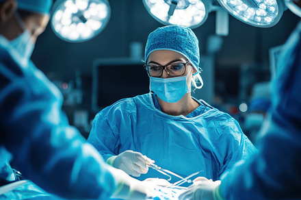 Surgical team at work in operating r, a Background Photo by Pixeness