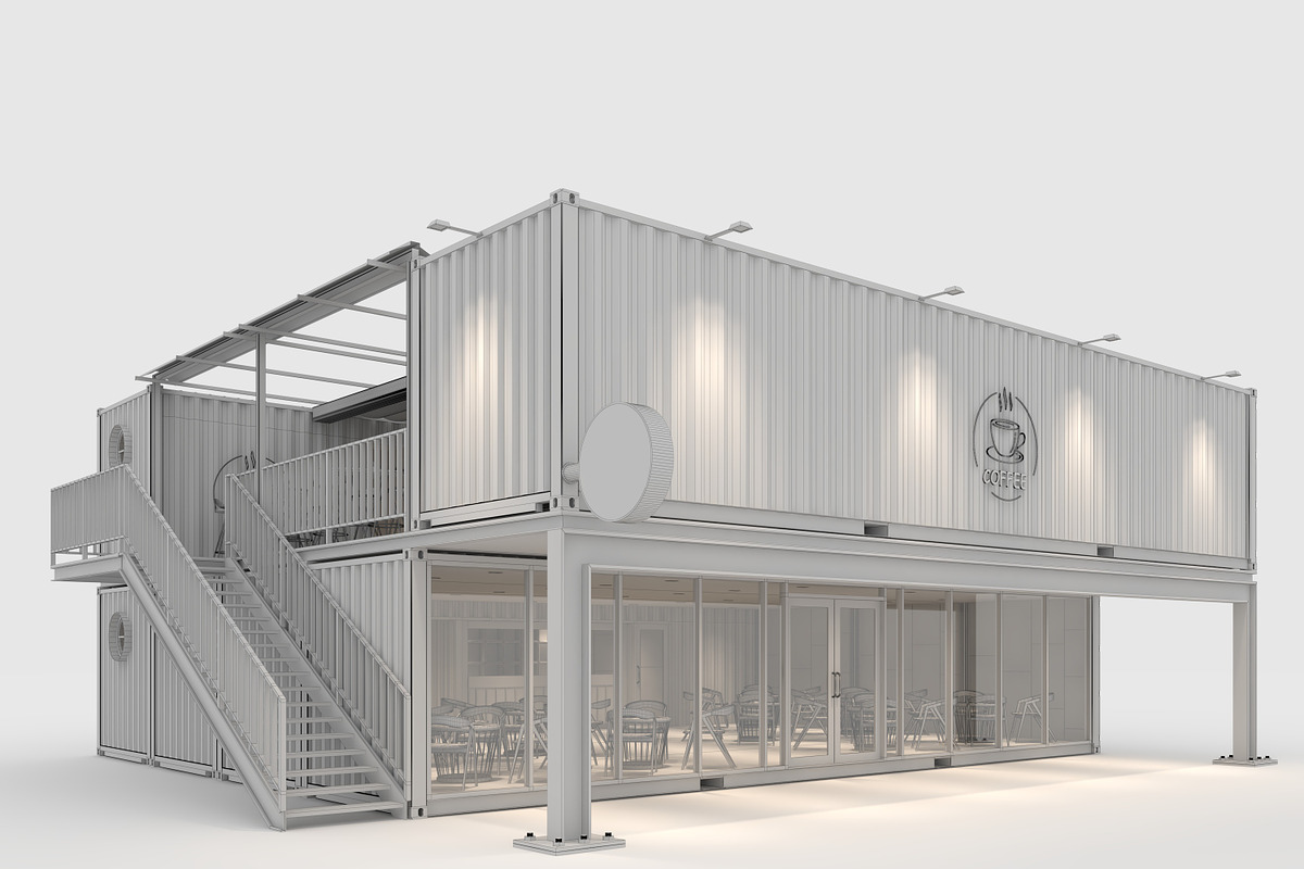 3D Model Container Cafe 14, an Architecture 3D Model by SR 3D Visual (Photo 2 of 19)