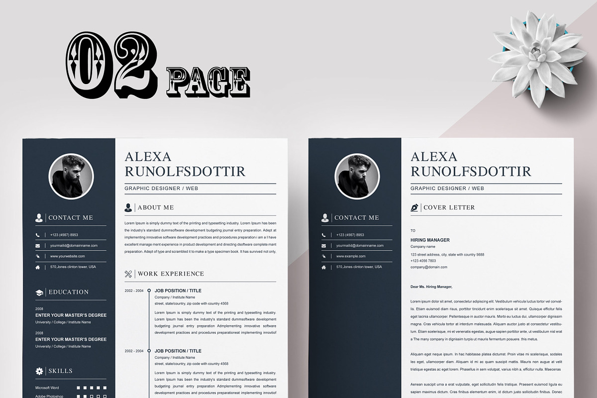 Resume / CV Template, a Resume Template by X-Type (Photo 2 of 5)