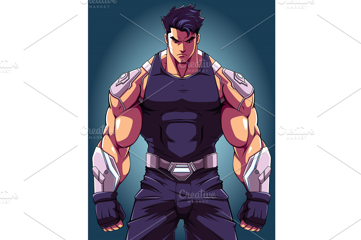 High Tech Manga Superhero, a Person Illustration by Malchev
