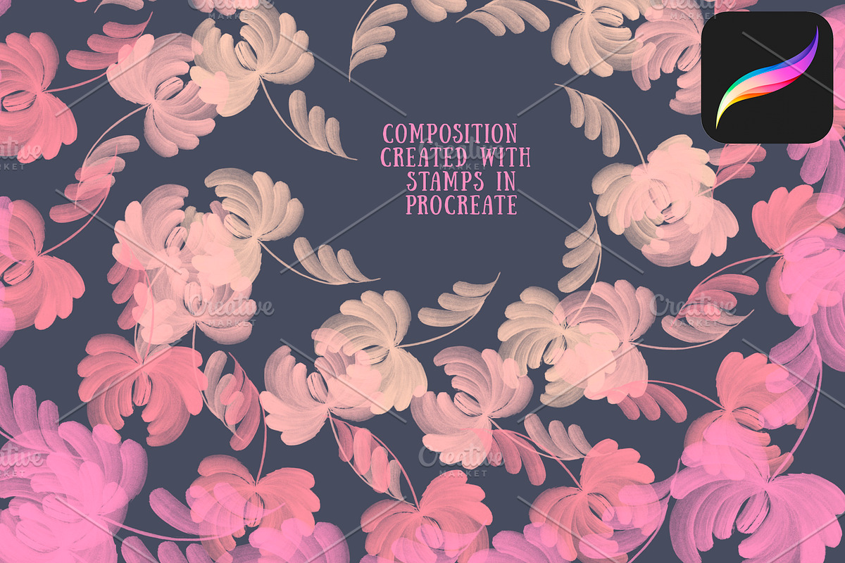 Floral Brush stamps for Procreate, a Brush Add-On by Graphics Resources (Photo 9 of 15)
