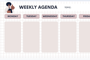 Digital Editable Weekly Planner