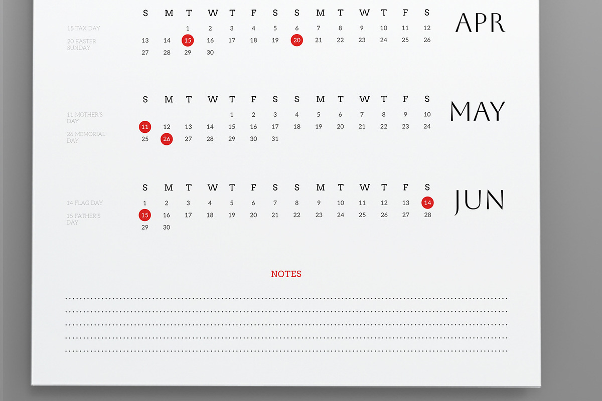 Calendar Layout, a Stationery Template by MightyDesign (Photo 4 of 7)