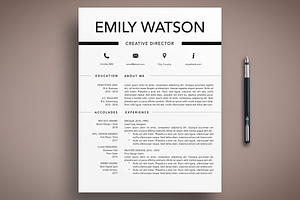 Minimal Resume Template Word/Pages