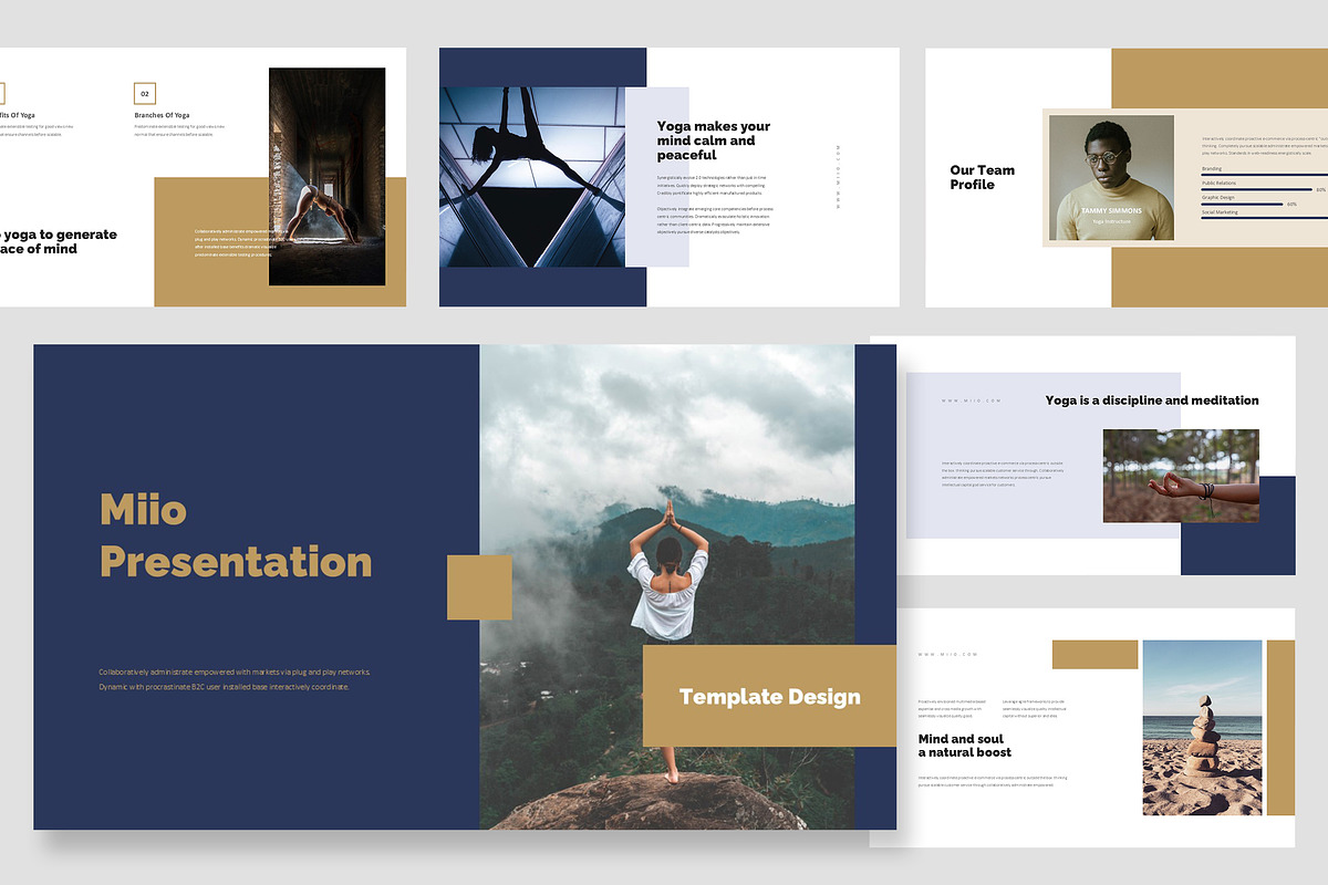 Miio : Yoga Class Google Slides, a Presentation Template by Punkl Camp (Photo 1 of 16)