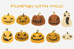 Evil Pumpkin Halloween Clipart