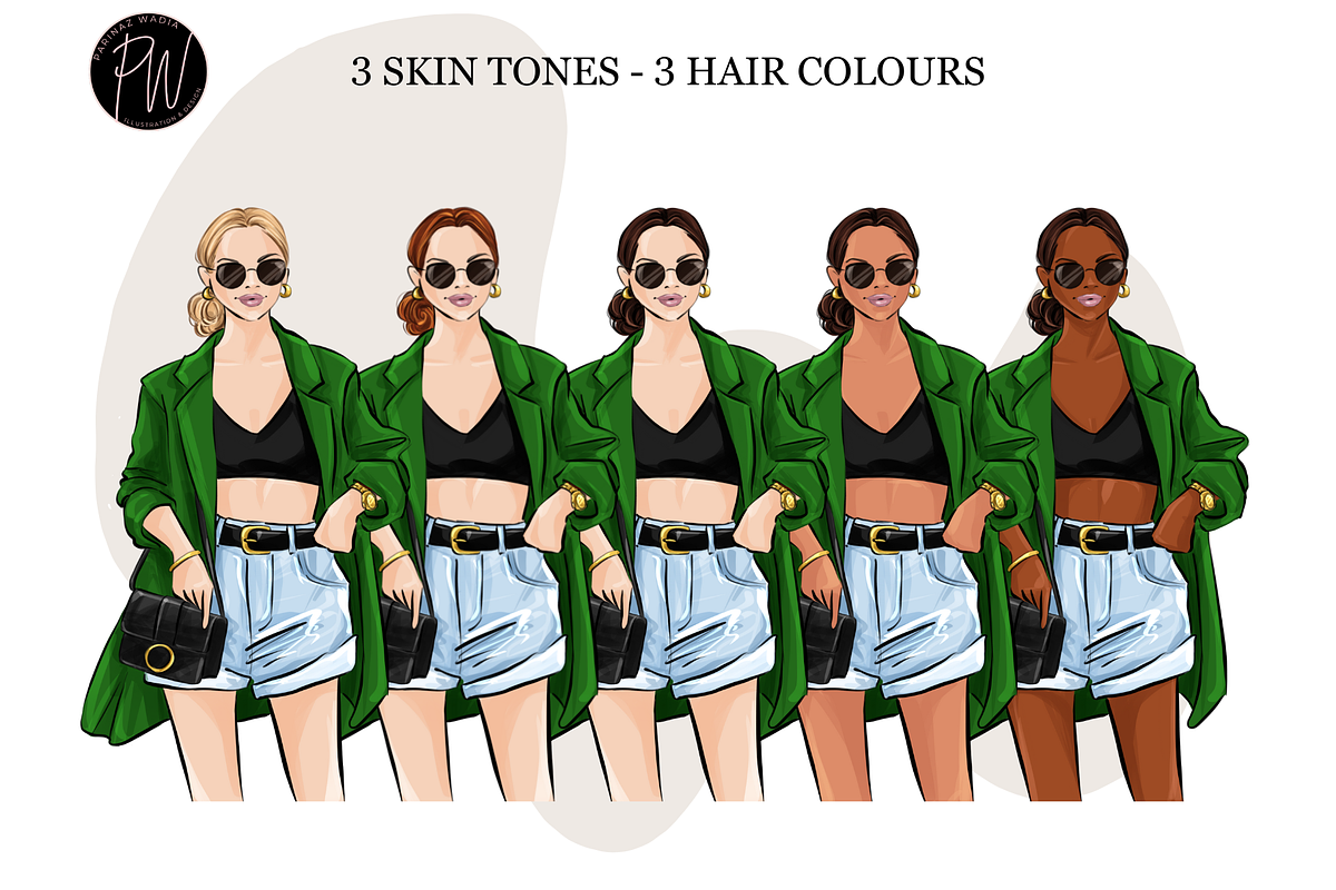 Fashion Girl 58 clipart png, an Illustration by Parinaz Wadia Design (Photo 3 of 10)