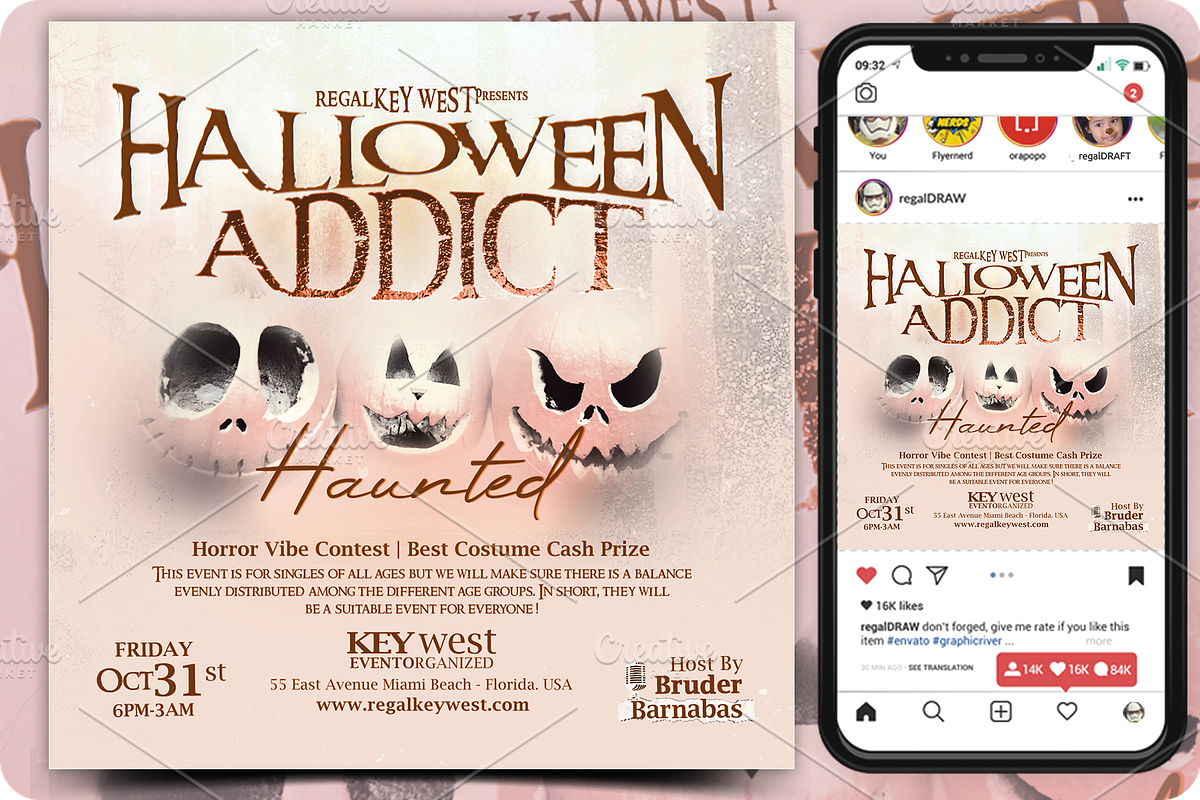 Halloween Event Flyer, a Flyer Template by regalDRAW (Photo 1 of 3)