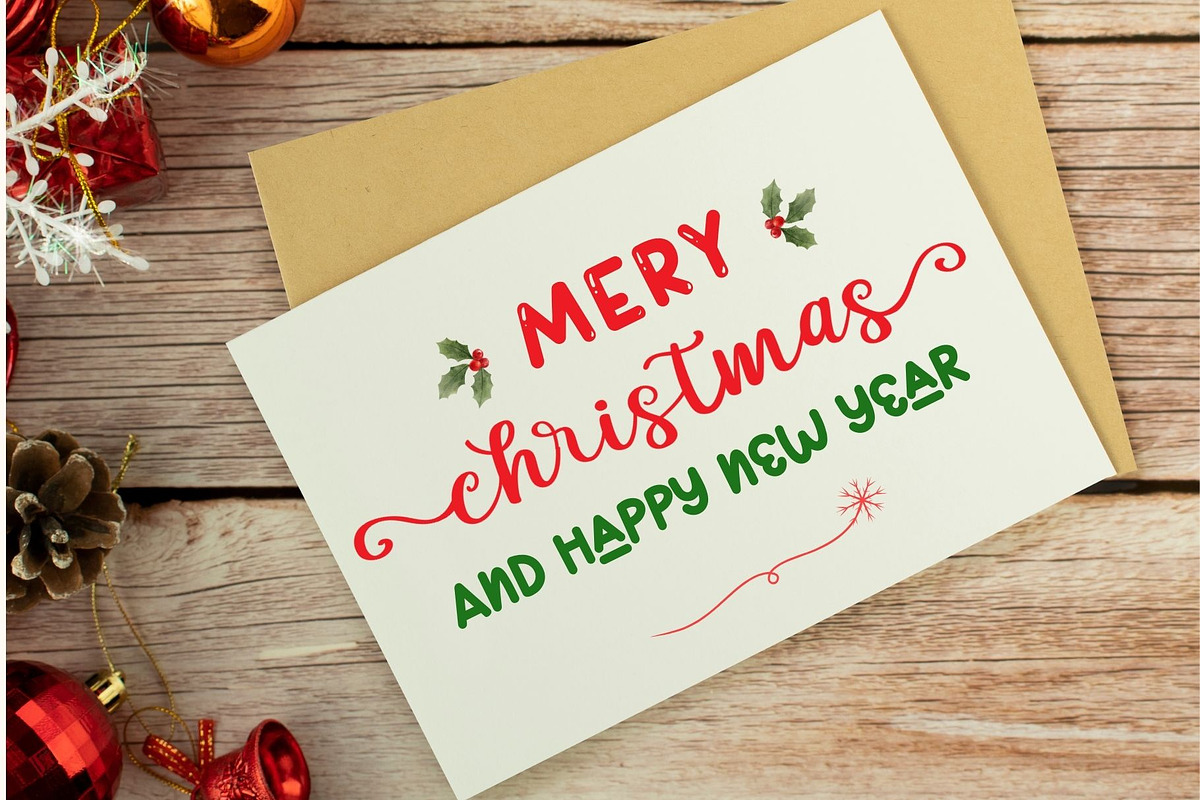 Season Holidays Font Trio, a Script Font by AnningArts (Photo 3 of 9)