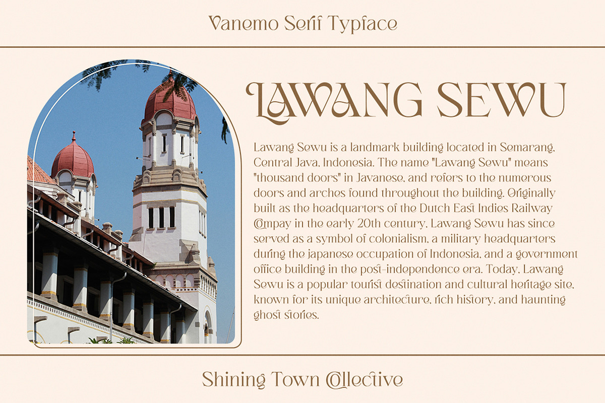 Vanemo Modern Serif Typeface, a Font by Shiningtown Creative (Photo 7 of 15)