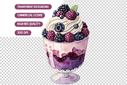 Watercolor Blackberry Clipart Bundle, an Object Illustration by TatiMockup (Thumbnail 3 of 3)