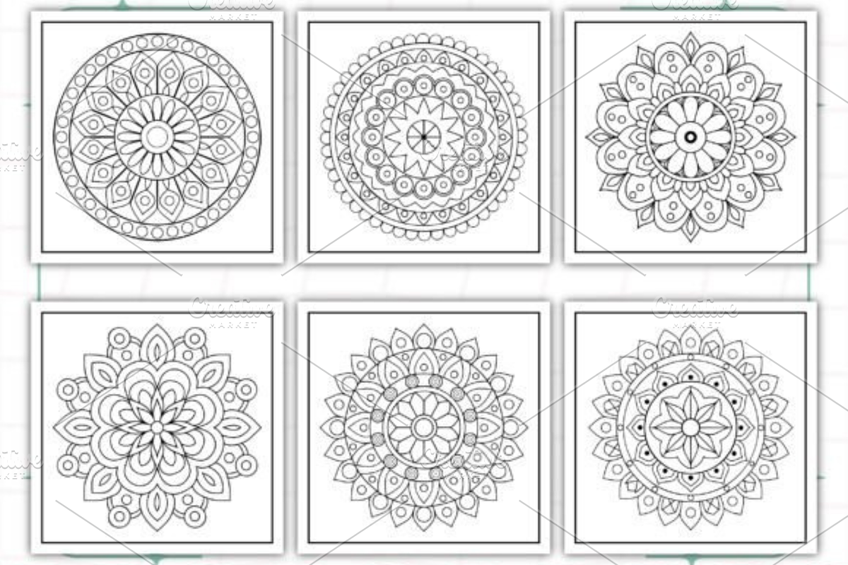 Bold and Easy Mandala Coloring Pages, an Education Illustration by Akrinity Digital (Photo 5 of 5)