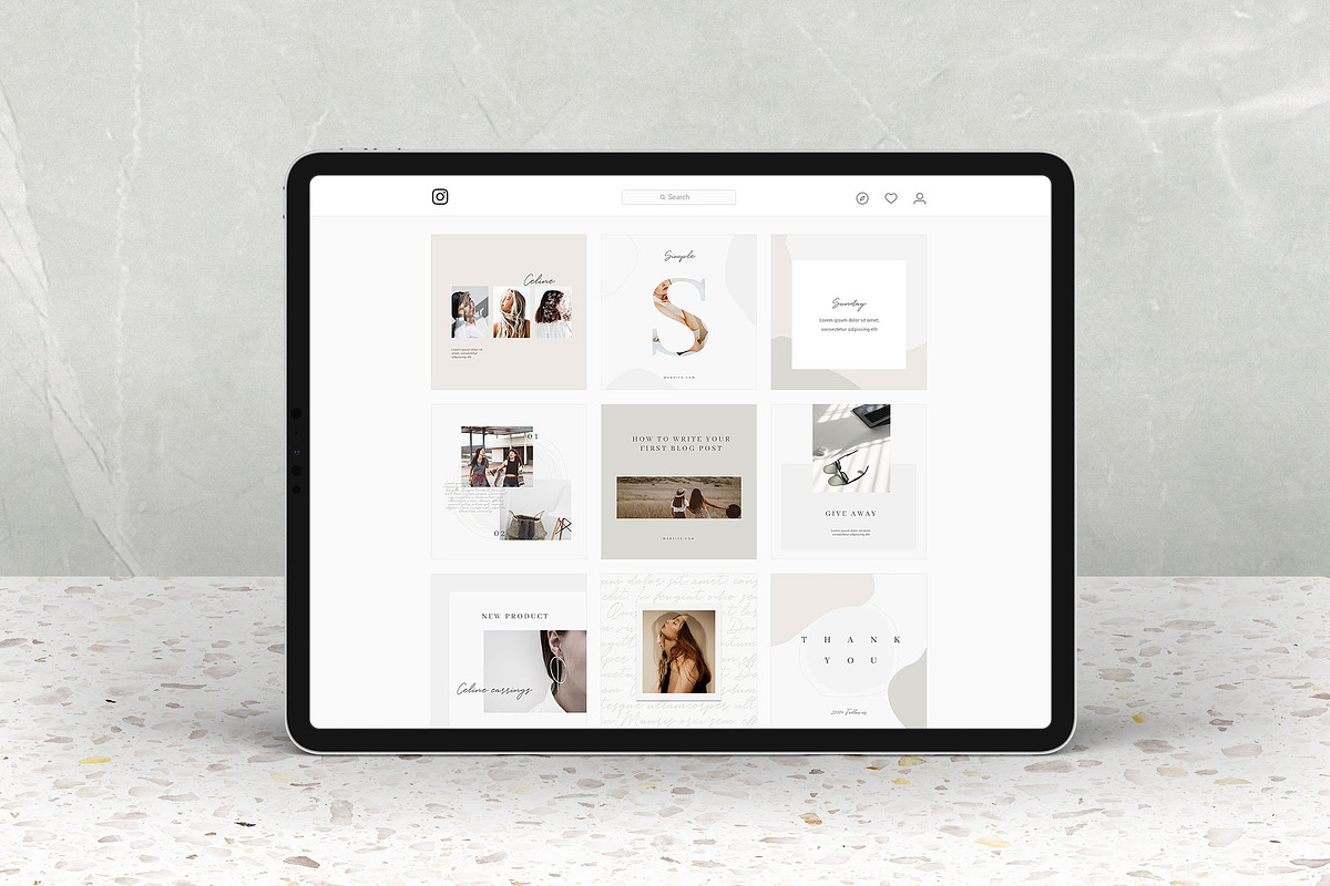 Celine Social Media Pack, a Social Media Template by Visula Co (Photo 4 of 8)