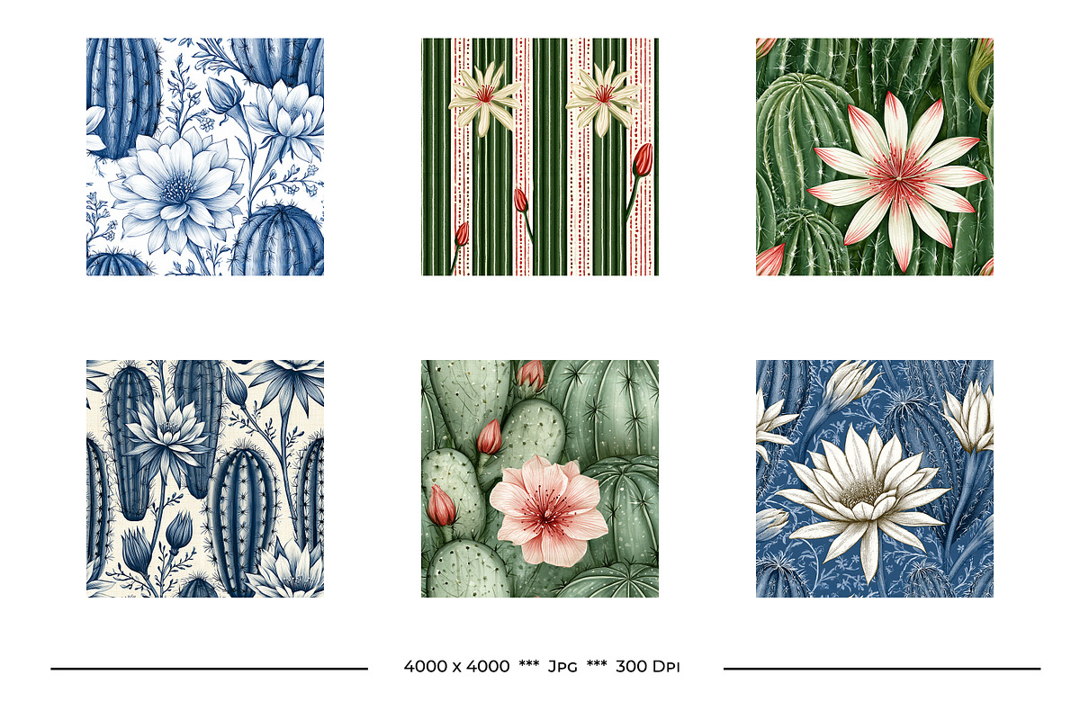 Cactus Flower Retro Art Designs, a Pattern Graphic by karenfoleyphoto (Photo 17 of 18)