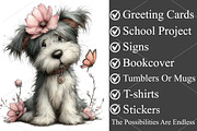 Watercolor Dog And Butterfly Clipart, a Seasonal Illustration by Canvas Craft (Thumbnail 3 of 7)