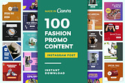 Fashion Sale Content Instagram Posts, a Social Media Template by emcrea (Thumbnail 1 of 9)