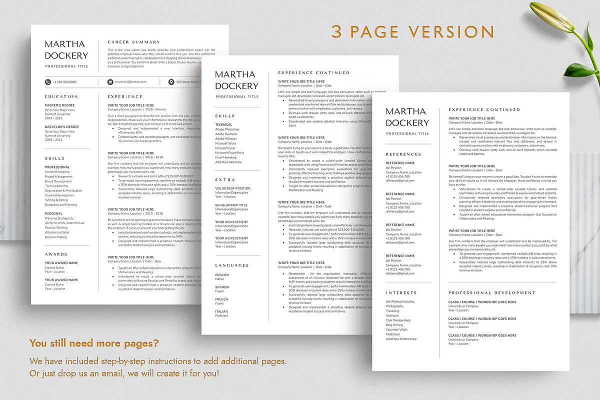 Professional & Creative Resume CV, a Resume Template by TheStandOutResume (Photo 4 of 10)