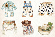 Watercolor Cowgirl Baby Clothes, a Seasonal Illustration by Rose Art (Thumbnail 4 of 4)
