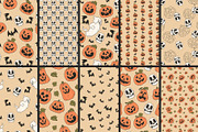 Retro Halloween Patterns & Elements, a Pattern Graphic by Kokoshka (Thumbnail 2 of 9)