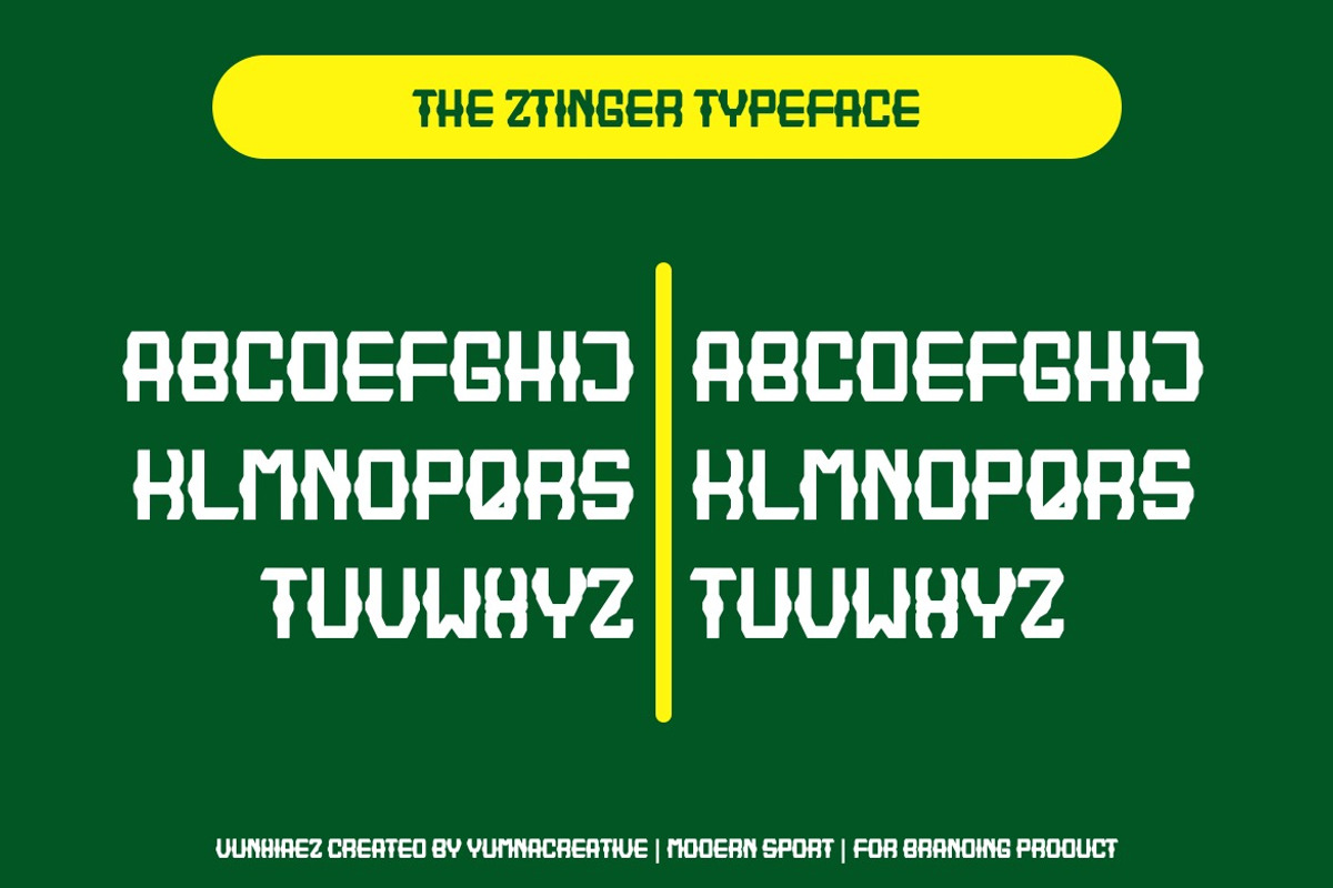 Ztinger - Sports Font, a Sans Serif Font by Dhabee (Photo 3 of 9)