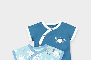 Baby Cotton Romper Mock-ups