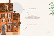 HOUSES AND TREES. Watercolor clipart, an Object Illustration by OlliArtDesign (Thumbnail 5 of 5)