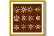 Snowflakes icon collection. Graphic, an Object Illustration by RODINA (Thumbnail 2 of 3)