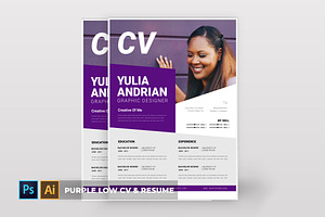 Purple New CV & Resume