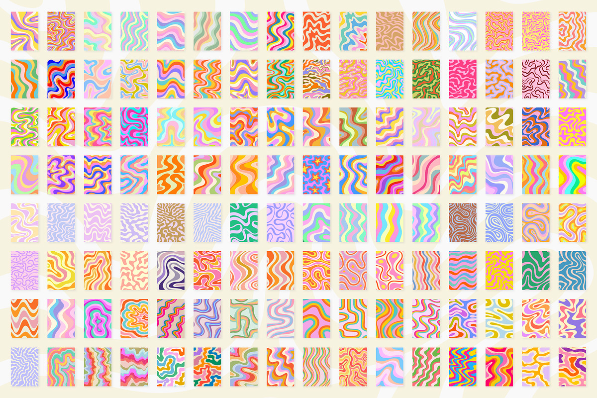 GROOVY VECTOR PATTERNS, a Pattern Graphic by craftlove (Photo 3 of 12)