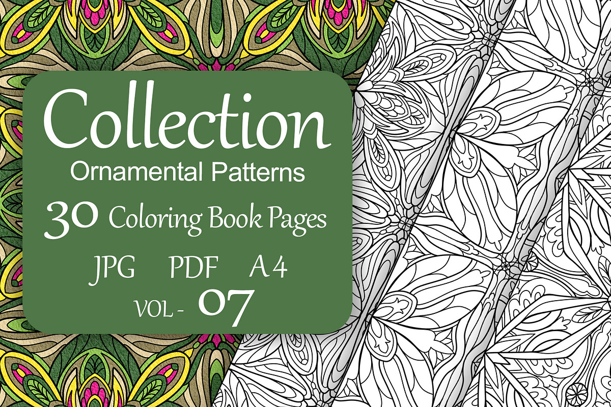 Patterns for coloring PDF,JPG vol-07, a Brochure Template by dnapslvsk (Photo 1 of 6)