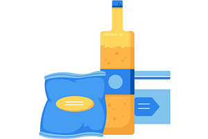 Grocery shopping product isolated, a Food Illustration by vectorpointstudio