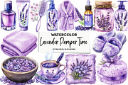 Lavender Pamper Time Clipart, an Illustration by DreamArtGraphic (Thumbnail 1 of 5)
