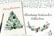 Watercolor Christmas Collection, a Decorative Illustration by MariaScaroniAtelier (Thumbnail 1 of 11)