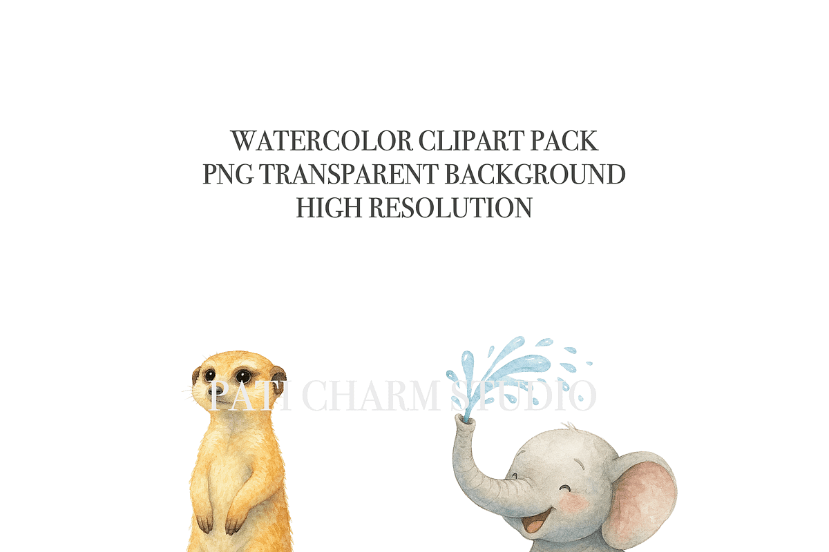 34 Safari Animal Clipart, an Animal Illustration by Pati Charm Studio (Photo 4 of 8)