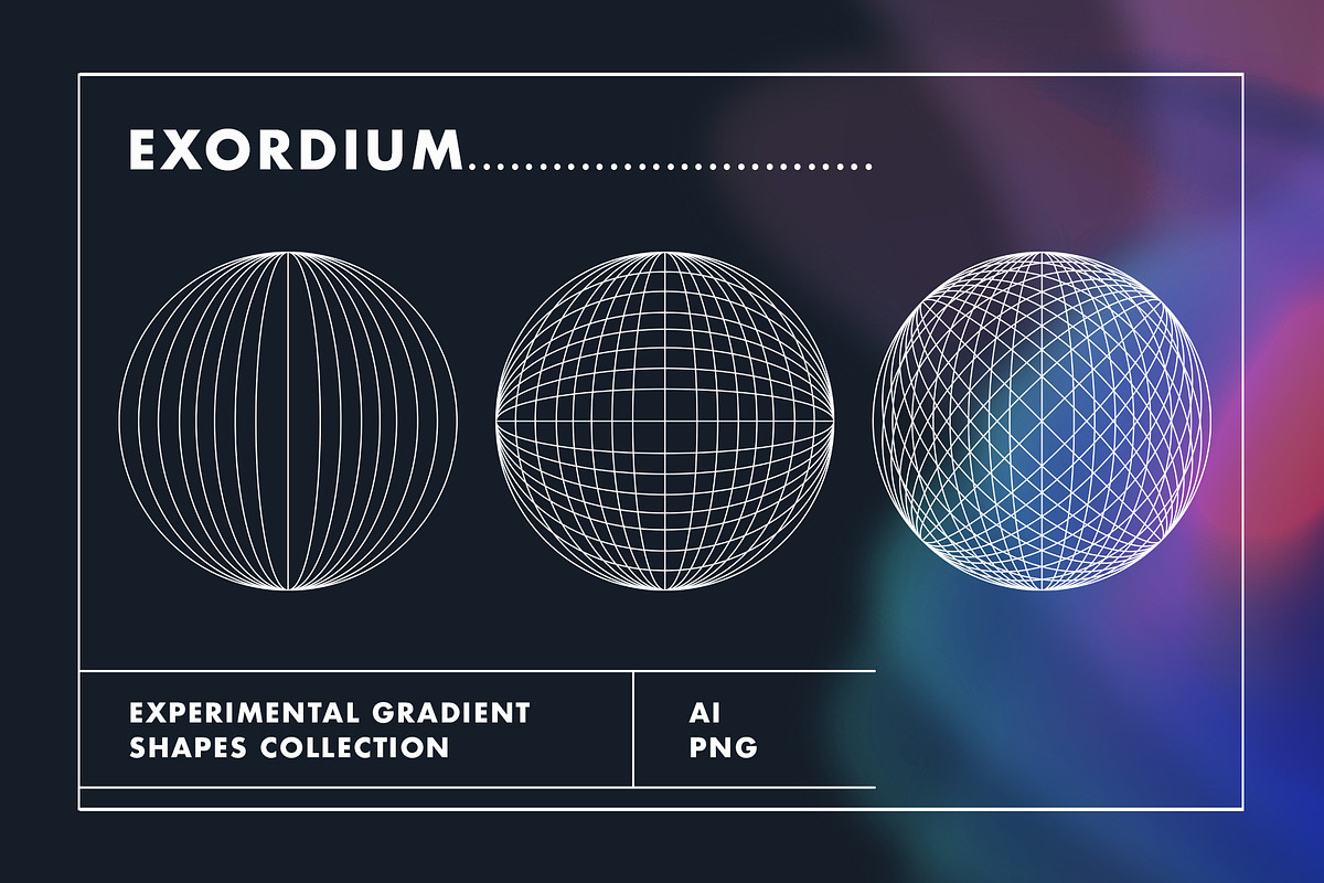 Exordium Dynamic Gradient Shapes, a Texture Graphic by Polar Vectors (Photo 12 of 16)