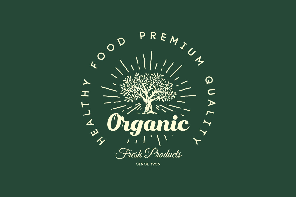 Organic natural food tree logo, a Food Illustration by provector (Photo 6 of 6)