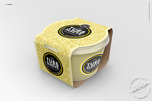 Tub And Sleeve Packaging Mockup