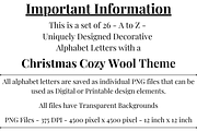 Christmas Knitted Alphabet Letters, a Decorative Illustration by Creative Art By SamM (Thumbnail 2 of 10)