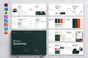 Brand Guidelines Template Landscape, a Brochure Template by DesignCrest