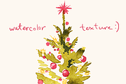 Watercolor Set of 5 Christmas trees, a Seasonal Illustration by masha gross (Thumbnail 4 of 4)